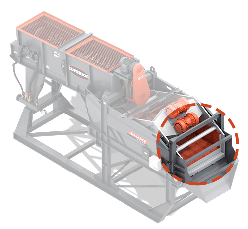 Integrated Dewatering Screen on Alliance Low Water Washer | Superior Industries