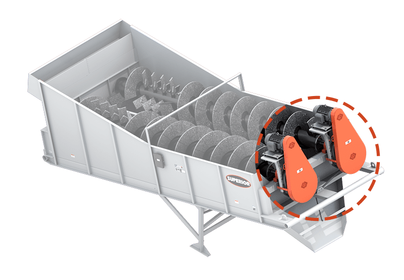 Coarse Material Washer Drive System | Superior Industries