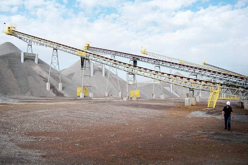 Building Stockpiles with Stationary Stacking Conveyor by Superior Industries